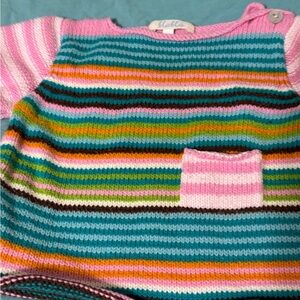 Blah blah Colorful Striped Knit Sweater 6 mos old